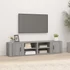 Kép 1/11 - 2 db szürke sonoma színű szerelt fa TV-szekrény 80x31,5x36 cm