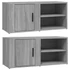 Kép 2/11 - 2 db szürke sonoma színű szerelt fa TV-szekrény 80x31,5x36 cm
