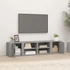 Kép 3/11 - 2 db szürke sonoma színű szerelt fa TV-szekrény 80x31,5x36 cm