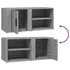 Kép 10/11 - 2 db szürke sonoma színű szerelt fa TV-szekrény 80x31,5x36 cm
