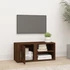 Kép 3/10 - Barna tölgyszínű szerelt fa TV-szekrény 80x31,5x36 cm