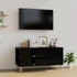 Kép 1/11 - Fekete szerelt fa TV-szekrény 102x44,5x50 cm