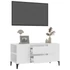 Kép 5/11 - Fehér magasfényű szerelt fa TV-szekrény 102x44,5x50 cm