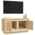 Kép 5/10 - Sonoma tölgy színű szerelt fa fali TV-szekrény 80x35x45 cm