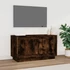 Kép 1/10 - Füstös tölgy színű szerelt fa TV-szekrény 80x35x45 cm
