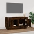 Kép 3/10 - Füstös tölgy színű szerelt fa TV-szekrény 80x35x45 cm