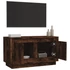 Kép 5/10 - Füstös tölgy színű szerelt fa TV-szekrény 80x35x45 cm