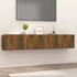 Kép 1/10 - 2 db füstös tölgy színű szerelt fa TV-szekrény 80 x 30 x 30 cm