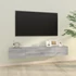 Kép 1/9 - 2 db szürke -tölgyszín szerelt fa fali TV-szekrény 100x30x30 cm