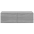 Kép 6/9 - 2 db szürke -tölgyszín szerelt fa fali TV-szekrény 100x30x30 cm