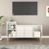 Kép 1/10 - Fehér magasfényű szerelt fa TV-szekrény 100x35x55 cm