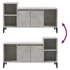 Kép 8/11 - Betonszürke szerelt fa TV-szekrény 100 x 35 x 55 cm