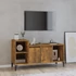 Kép 1/11 - Füstös tölgy színű szerelt fa TV-szekrény 100x35x55 cm