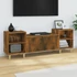 Kép 1/11 - Füstös tölgy színű szerelt fa TV-szekrény 160x35x55 cm