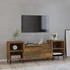 Kép 1/10 - Füstös tölgy színű szerelt fa TV-szekrény 160x35x55 cm