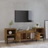 Kép 3/10 - Füstös tölgy színű szerelt fa TV-szekrény 160x35x55 cm