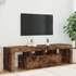 Kép 1/11 - Füstös tölgy színű TV-szekrény LED-lámpákkal 140 x 36,5 x 40 cm
