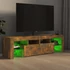 Kép 5/11 - Füstös tölgy színű TV-szekrény LED-lámpákkal 140 x 36,5 x 40 cm