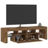 Kép 7/11 - Füstös tölgy színű TV-szekrény LED-lámpákkal 140 x 36,5 x 40 cm