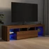 Kép 1/11 - Barna tölgyszínű TV-szekrény LED-lámpákkal 140 x 36,5 x 40 cm