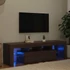 Kép 3/11 - Barna tölgyszínű TV-szekrény LED-lámpákkal 140 x 36,5 x 40 cm