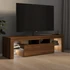 Kép 4/11 - Barna tölgyszínű TV-szekrény LED-lámpákkal 140 x 36,5 x 40 cm