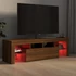 Kép 6/11 - Barna tölgyszínű TV-szekrény LED-lámpákkal 140 x 36,5 x 40 cm