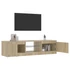 Kép 4/11 - Füstös tölgy színű TV-szekrény LED-ekkel 140 x 40 x 36 cm