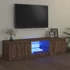 Kép 1/11 - Barna tölgyszínű TV-szekrény LED-ekkel 140 x 40 x 35,5 cm