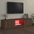Kép 3/11 - Barna tölgyszínű TV-szekrény LED-ekkel 140 x 40 x 35,5 cm