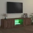 Kép 4/11 - Barna tölgyszínű TV-szekrény LED-ekkel 140 x 40 x 35,5 cm