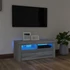 Kép 1/11 - Szürke sonoma színű TV-szekrény LED-világítással 90x35x40 cm