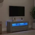 Kép 3/11 - Szürke sonoma színű TV-szekrény LED-világítással 90x35x40 cm