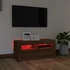 Kép 5/11 - Barna tölgyszínű TV-szekrény LED-világítással 90 x 35 x 40 cm