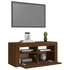 Kép 6/11 - Barna tölgyszínű TV-szekrény LED-világítással 90 x 35 x 40 cm