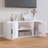 Kép 3/9 - Fehér szerelt fa TV-szekrény 100 x 35 x 40 cm