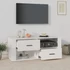 Kép 3/10 - Fehér szerelt fa TV-szekrény 100 x 35 x 40 cm