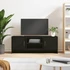 Kép 1/11 - Fekete szerelt fa TV-szekrény 102x30x37,5 cm