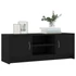 Kép 3/11 - Fekete szerelt fa TV-szekrény 102x30x37,5 cm