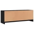 Kép 8/11 - Fekete szerelt fa TV-szekrény 102x30x37,5 cm