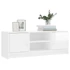 Kép 3/11 - Magasfényű fehér szerelt fa TV-szekrény 102x30x37,5 cm