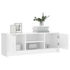 Kép 4/11 - Magasfényű fehér szerelt fa TV-szekrény 102x30x37,5 cm