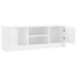 Kép 6/11 - Magasfényű fehér szerelt fa TV-szekrény 102x30x37,5 cm