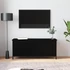 Kép 1/10 - Fekete szerelt fa TV-szekrény ajtókkal 102x35x45 cm