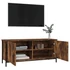 Kép 4/10 - Füstös tölgy színű szerelt fa TV-szekrény ajtókkal 102x35x45 cm