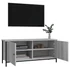 Kép 4/10 - Szürke sonoma színű szerelt fa TV-szekrény ajtókkal 102x35x45cm
