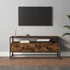 Kép 1/9 - Füstös tölgy színű szerelt fa TV-szekrény 100 x 35 x 45 cm