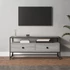 Kép 1/9 - Szürke sonoma színű szerelt fa TV-szekrény 100 x 35 x 45 cm