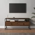 Kép 1/9 - Barna tölgy színű szerelt fa TV-szekrény 100 x 35 x 45 cm