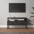 Kép 1/9 - Fekete szerelt fa TV-szekrény 80x35x45 cm